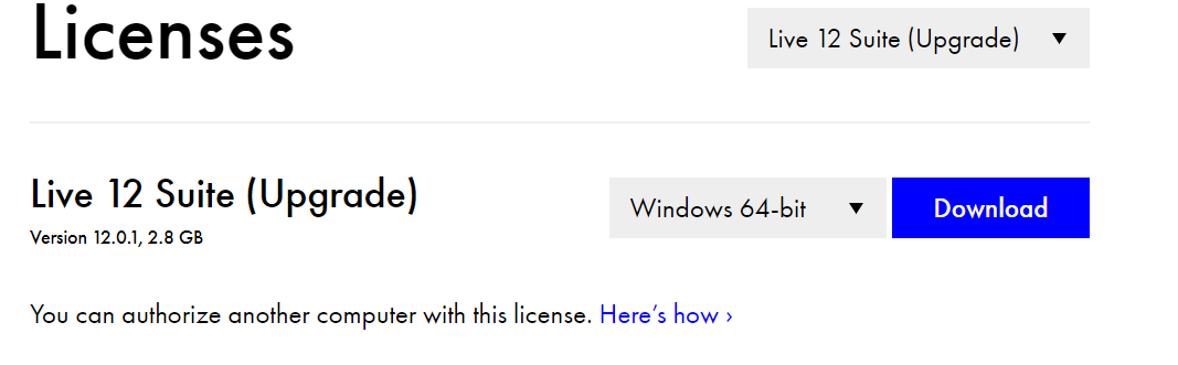 Ableton Ableton Live 12 License
